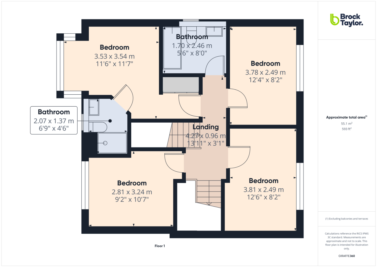 5 bed detached house to rent in Ellis Road, Broadbridge Heath - Property floorplan