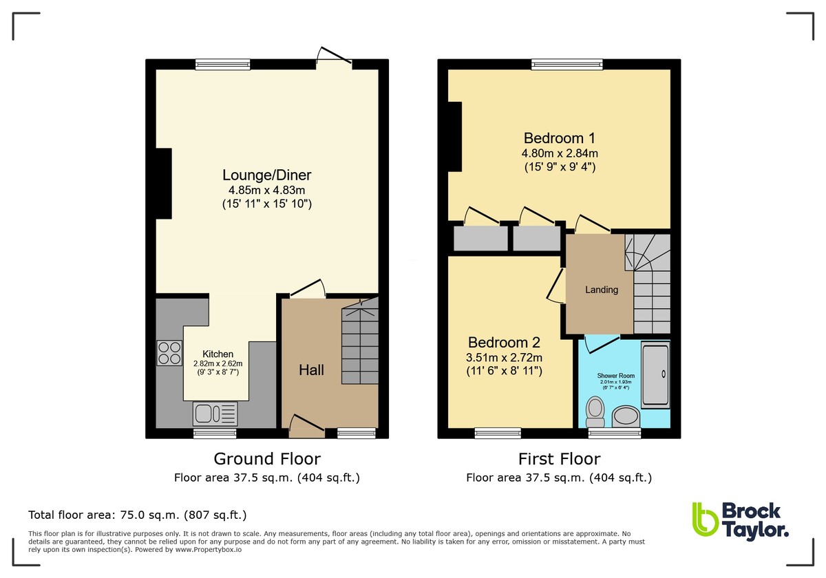 2 bed terraced house to rent in Ash Road, Southwater - Property floorplan