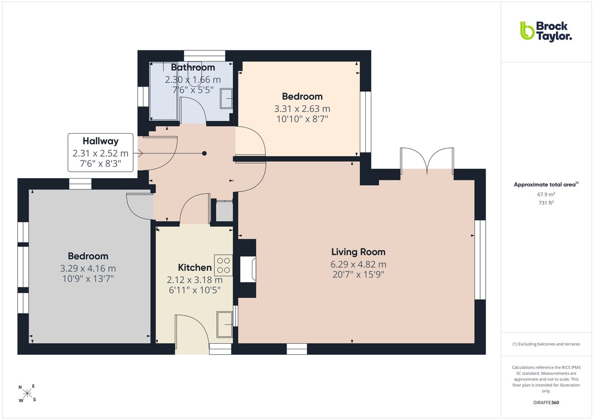 2 bed detached bungalow to rent in Penland Road, Haywards Heath - Property floorplan