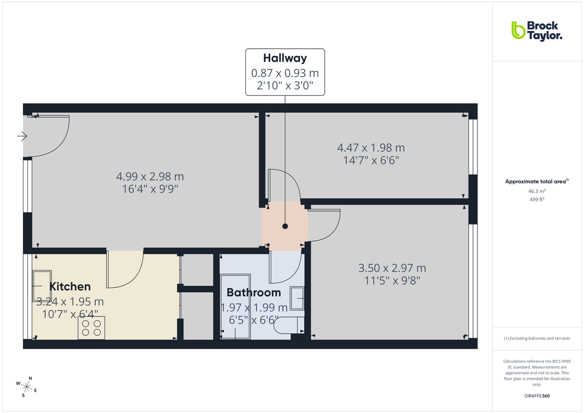 2 bed maisonette to rent in Fitzalan Road, Horsham - Property floorplan