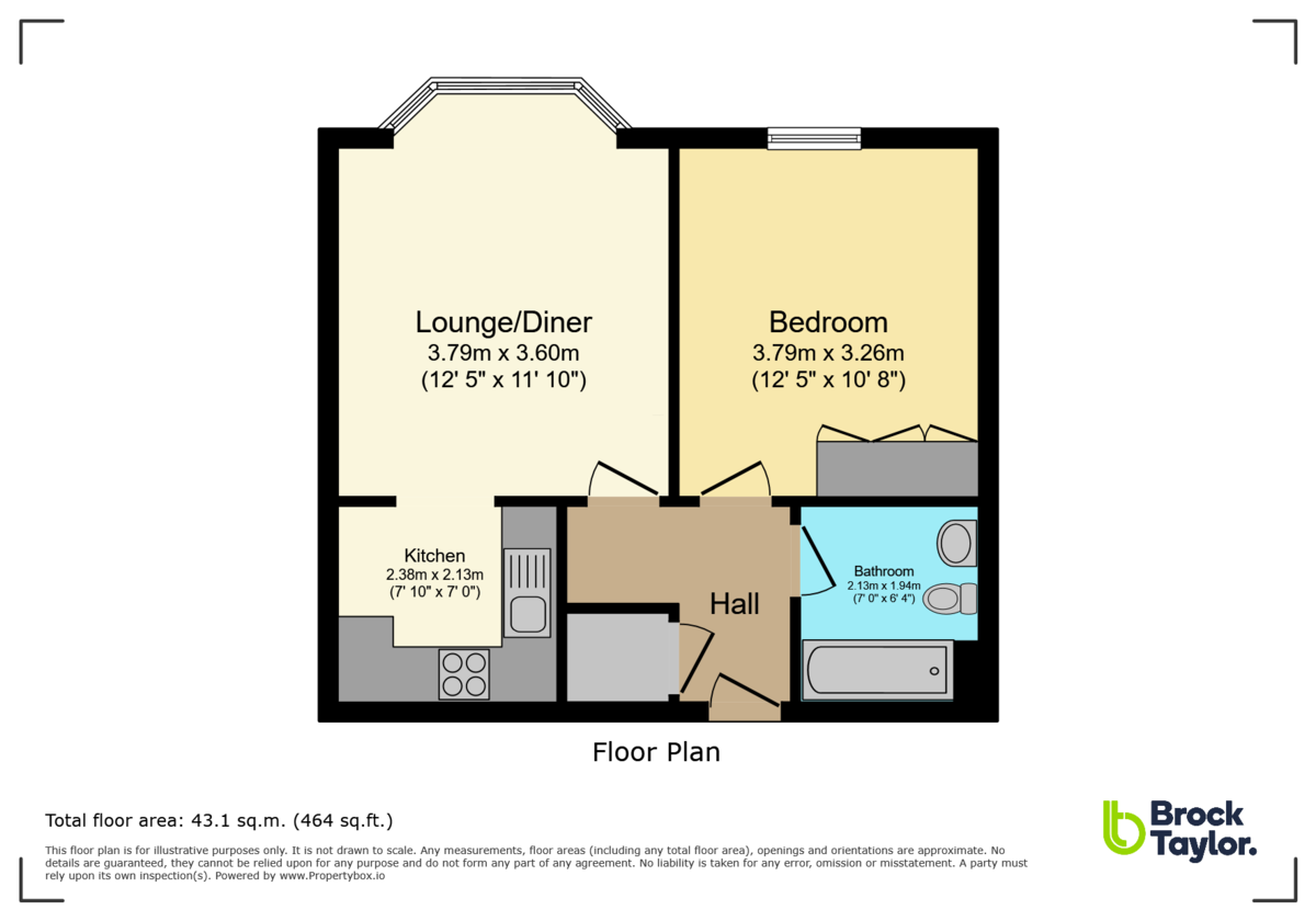1 bed flat to rent in Westwood Road, Southampton - Property floorplan