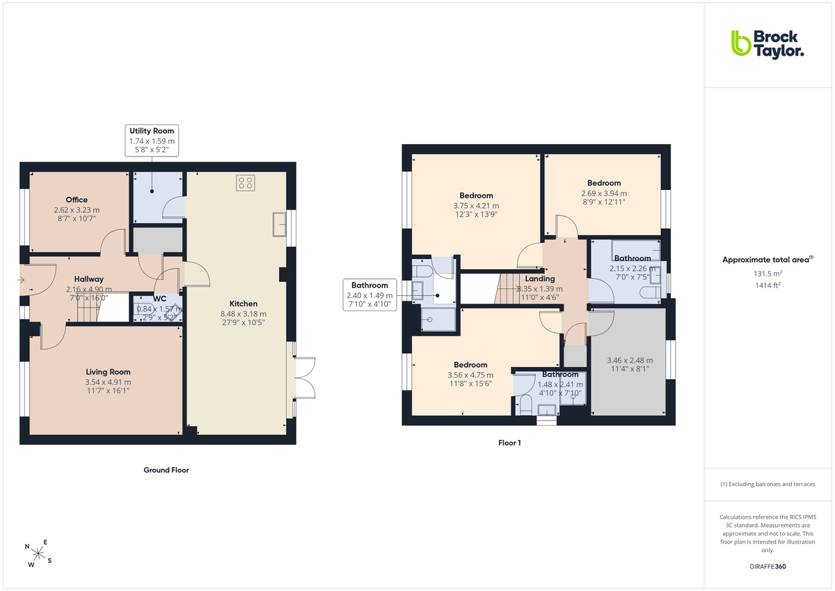 4 bed detached house to rent in Rookfield Road, Faygate - Property floorplan