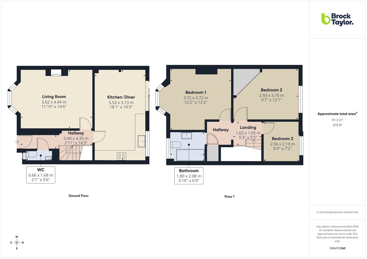 3 bed semi-detached house to rent in Leith View Road, Horsham - Property floorplan