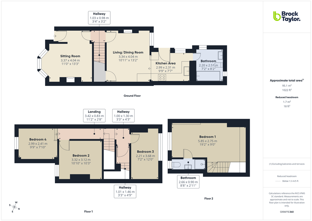 4 bed semi-detached house for sale in Station Road, Horsham - Property floorplan
