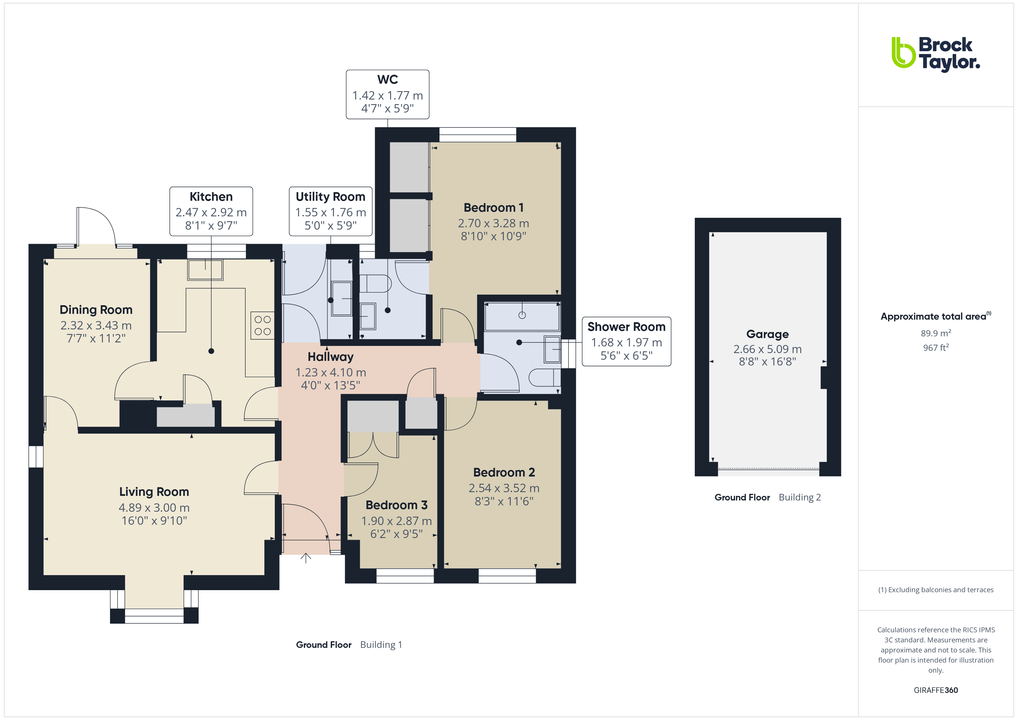 3 bed bungalow for sale in Copper Beech, Holly Close, Horsham, West Sussex - Property floorplan