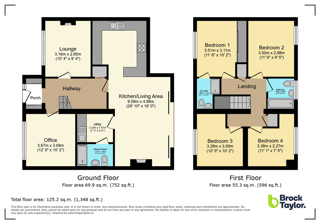 4 bed semi-detached house for sale in Oakwood, Partridge Green - Property floorplan