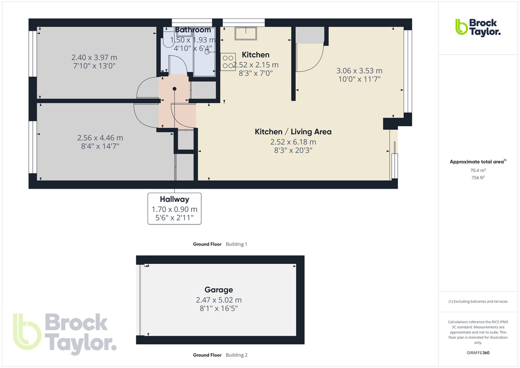 2 bed apartment for sale in Newton Court, Haywards Heath, West Sussex, RH16 3BL - Property floorplan