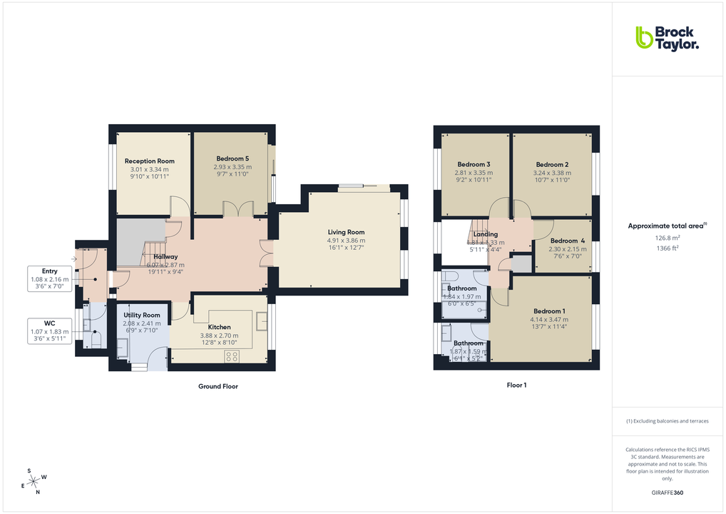 5 bed detached house for sale in Edinburgh Close, Southwater, Horsham, West Sussex - Property floorplan