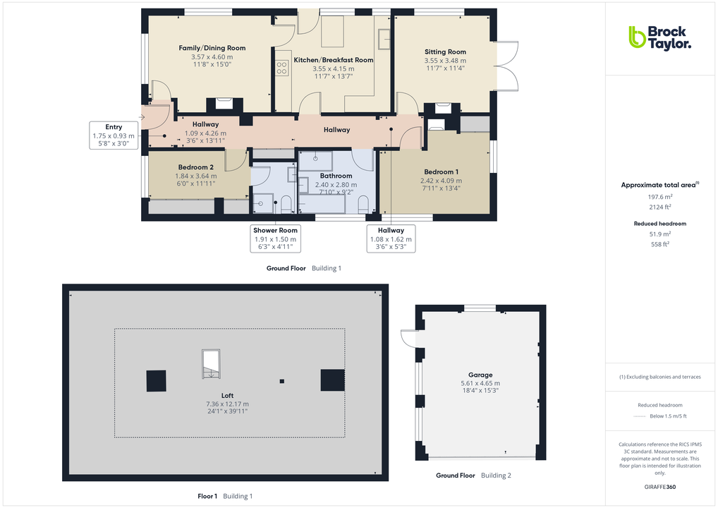 2 bed bungalow for sale in Crawley Road, Horsham, West Sussex - Property floorplan