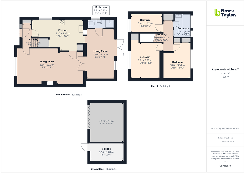 3 bed end of terrace house for sale in Ash Road, Southwater, Horsham, West Sussex - Property floorplan