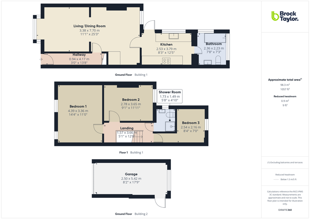 3 bed semi-detached house for sale in Crawley Road, Horsham, West Sussex - Property floorplan