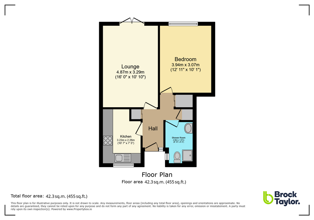 1 bed apartment for sale in Cook Road, Horsham, West Sussex - Property floorplan