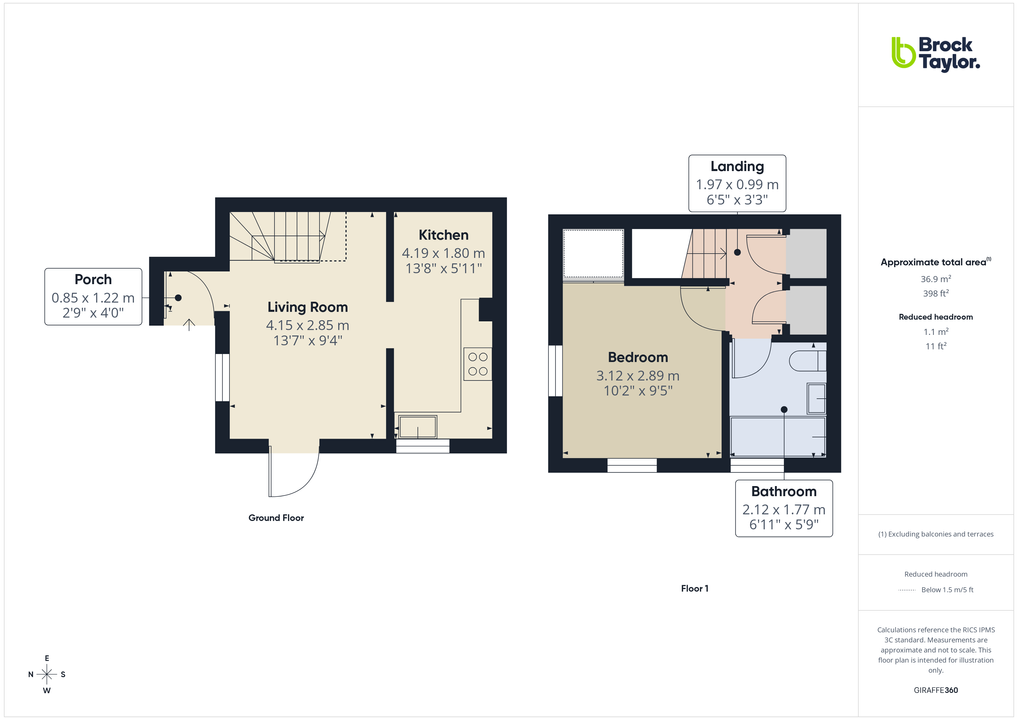 1 bed for sale in Sloughbrook Close, Horsham, West Sussex - Property floorplan