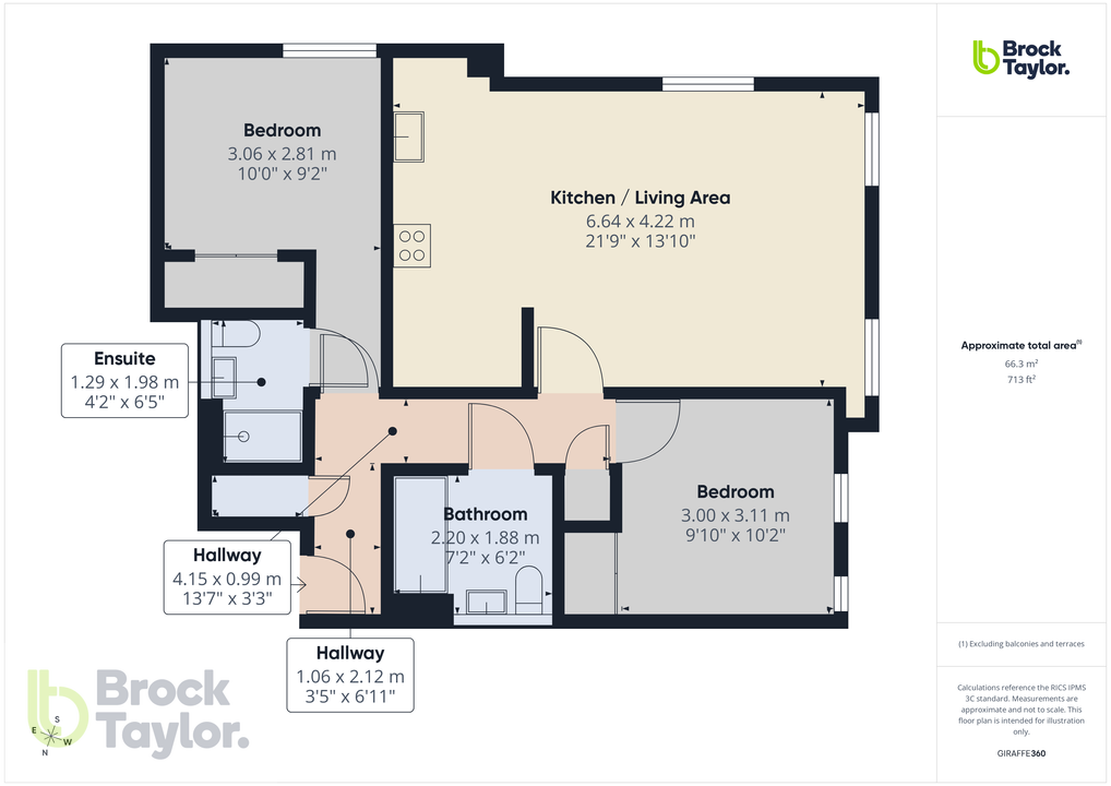 2 bed apartment for sale in Regency Mews, Queens Road, Haywards Heath, RH16 1QL - Property floorplan