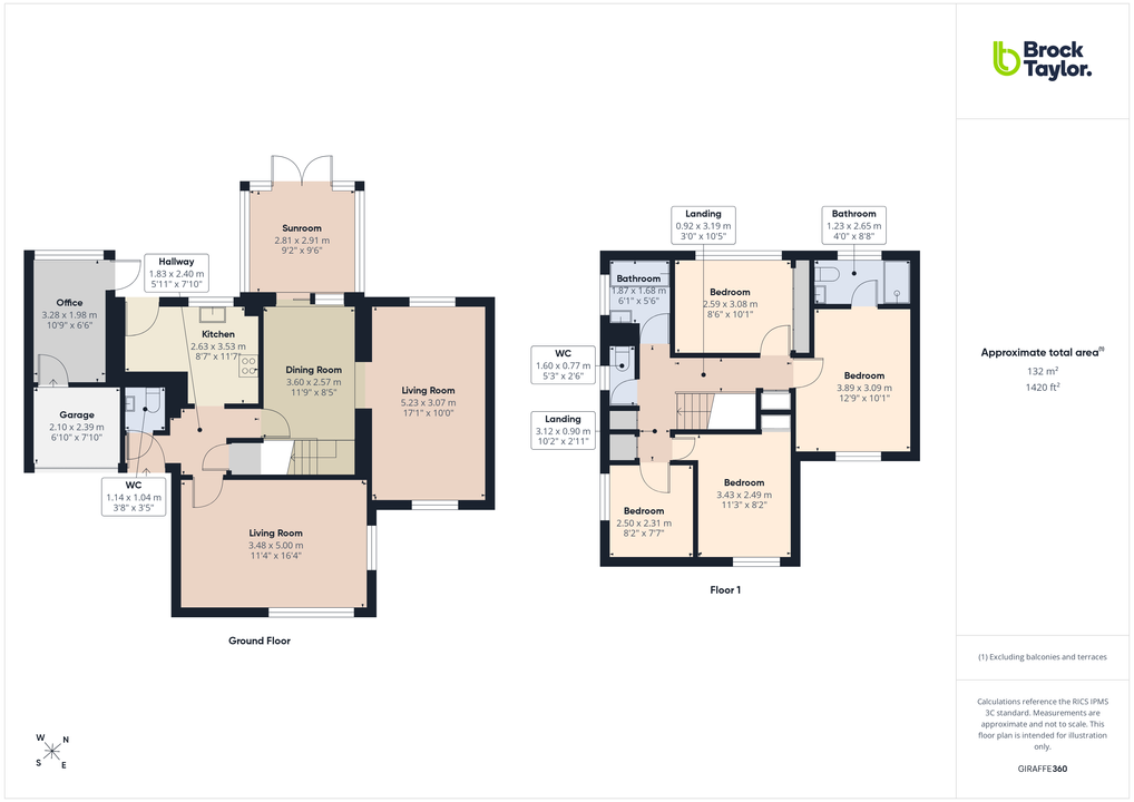 4 bed link detached house for sale in Brushwood Road, Horsham - Property floorplan