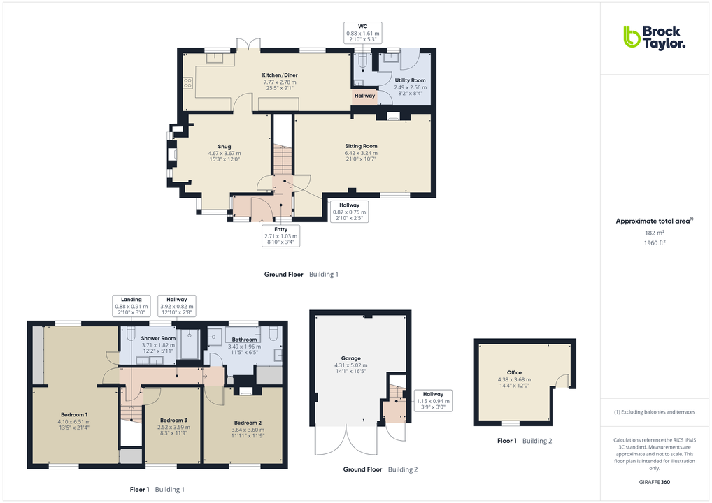 3 bed detached house for sale in Cedar Lea, Pound Lane, Mannings Heath, Horsham, West Sussex - Property floorplan