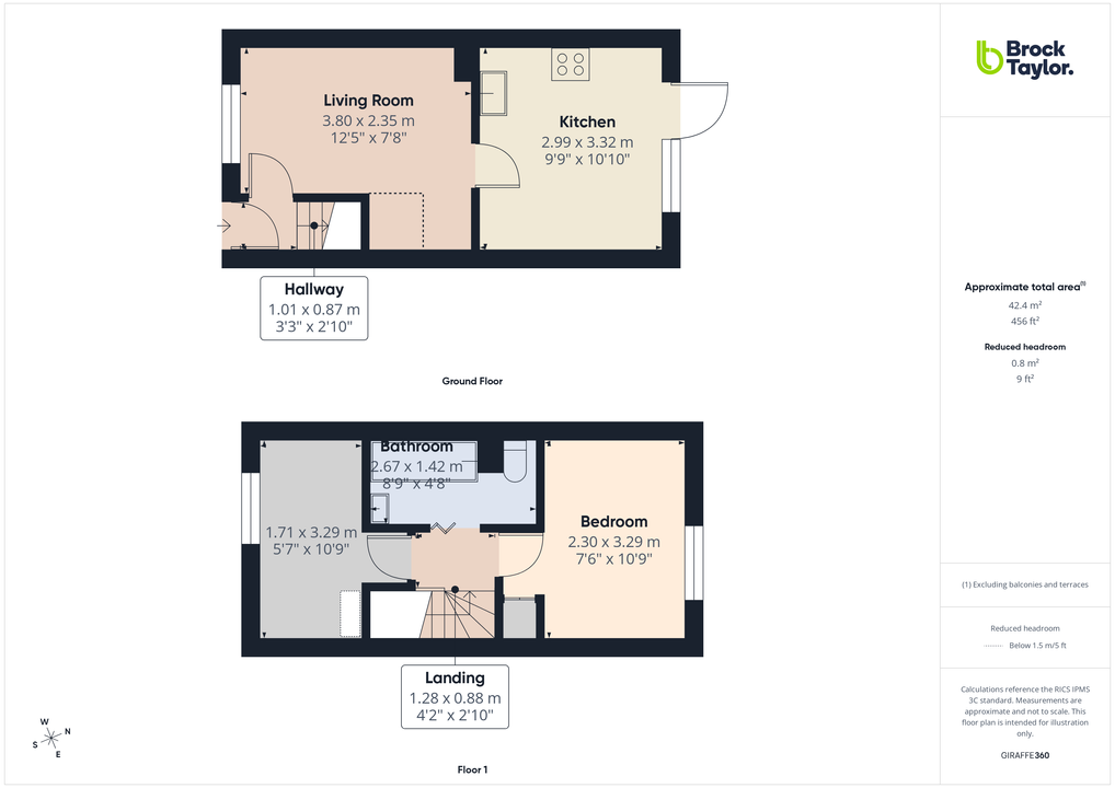 2 bed terraced house for sale in Englefield, Horsham, West Sussex - Property floorplan