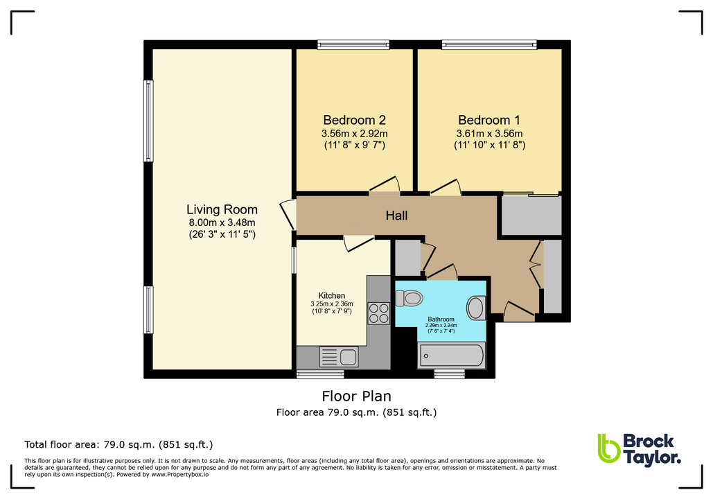 2 bed apartment for sale in Ayshe Court Drive, Horsham - Property floorplan