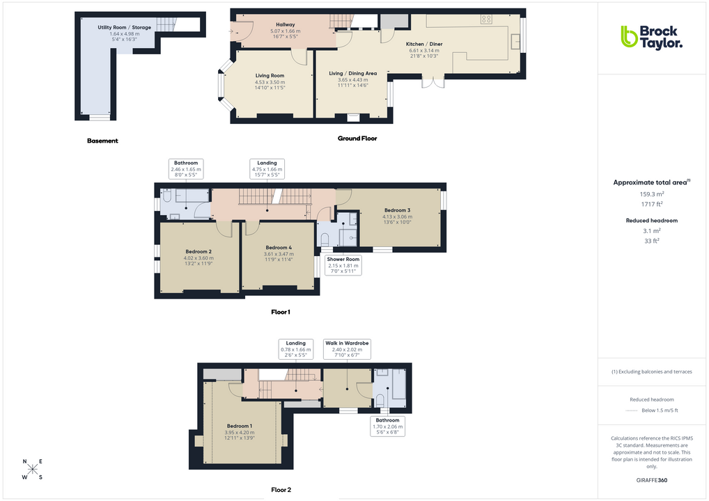 4 bed semi-detached house for sale in Arthur Road, Horsham - Property floorplan