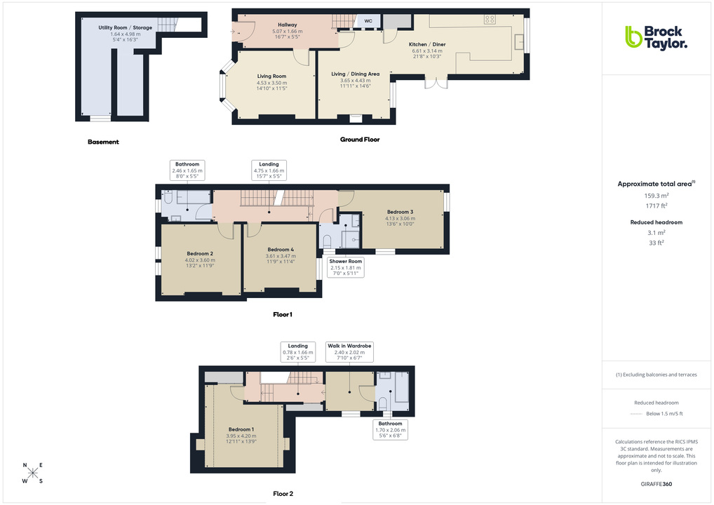 4 bed semi-detached house for sale in Arthur Road, Horsham - Property floorplan