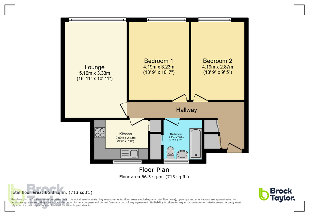 2 bed apartment for sale in Winnals Park, Paddockhall Road, Haywards Heath - Property floorplan