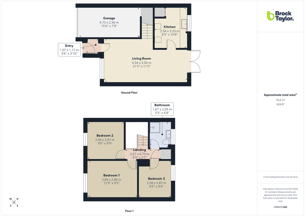 3 bed semi-detached house for sale in Singleton Road, Broadbridge Heath, Horsham, West Sussex - Property floorplan