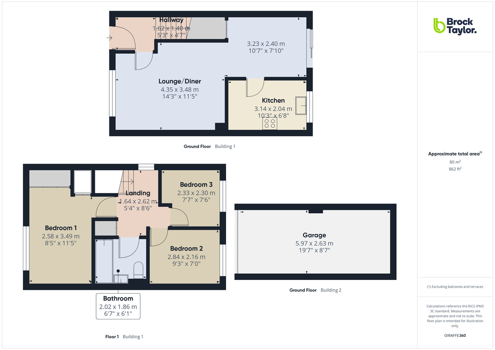 3 bed end of terrace house for sale in Ropeland Way, Horsham, West Sussex - Property floorplan