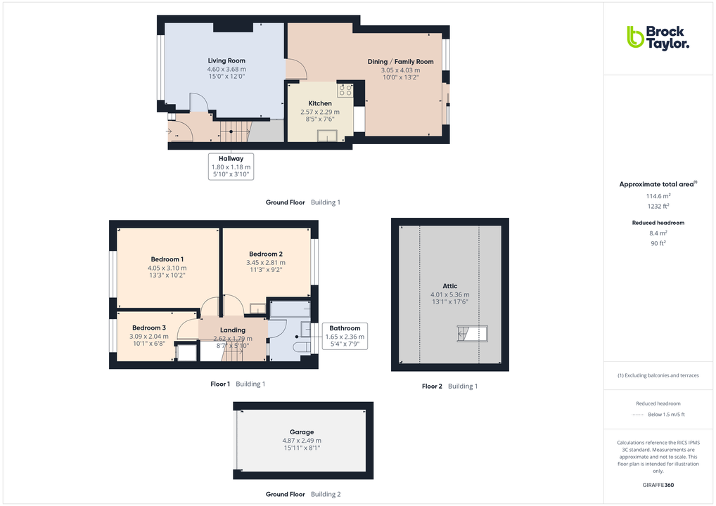 3 bed terraced house for sale in Laughton Road, Horsham, West Sussex - Property floorplan