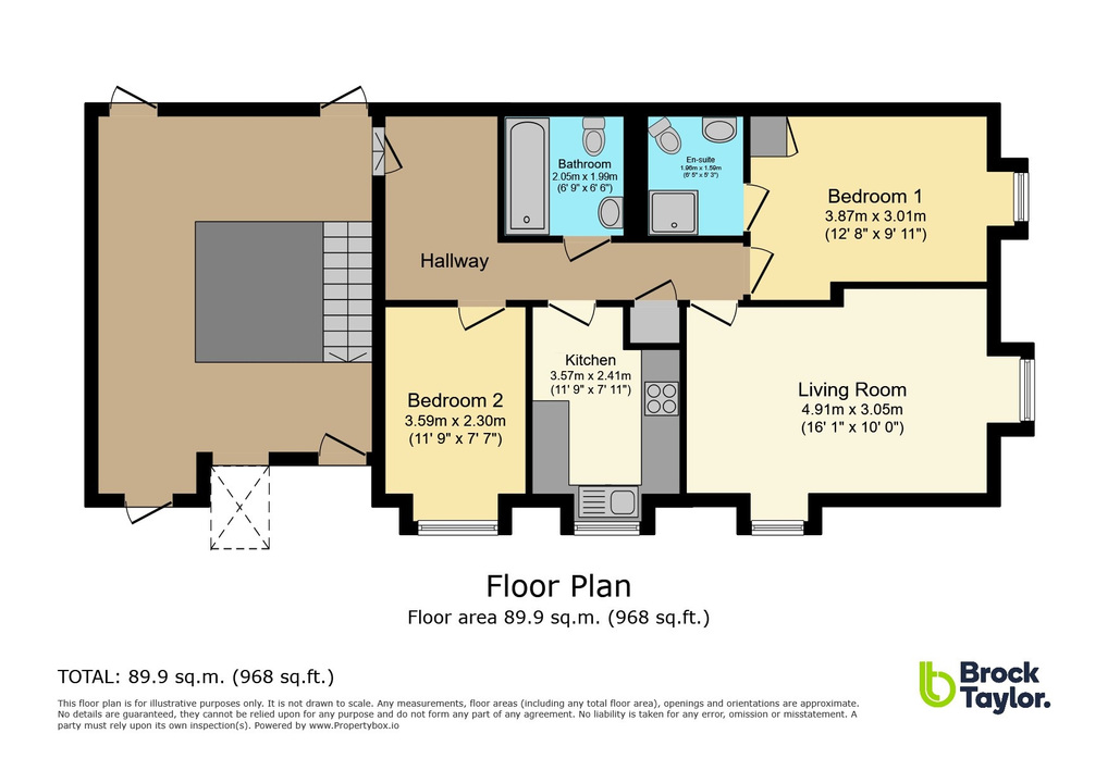 2 bed apartment for sale in Guildford Road, Horsham - Property floorplan