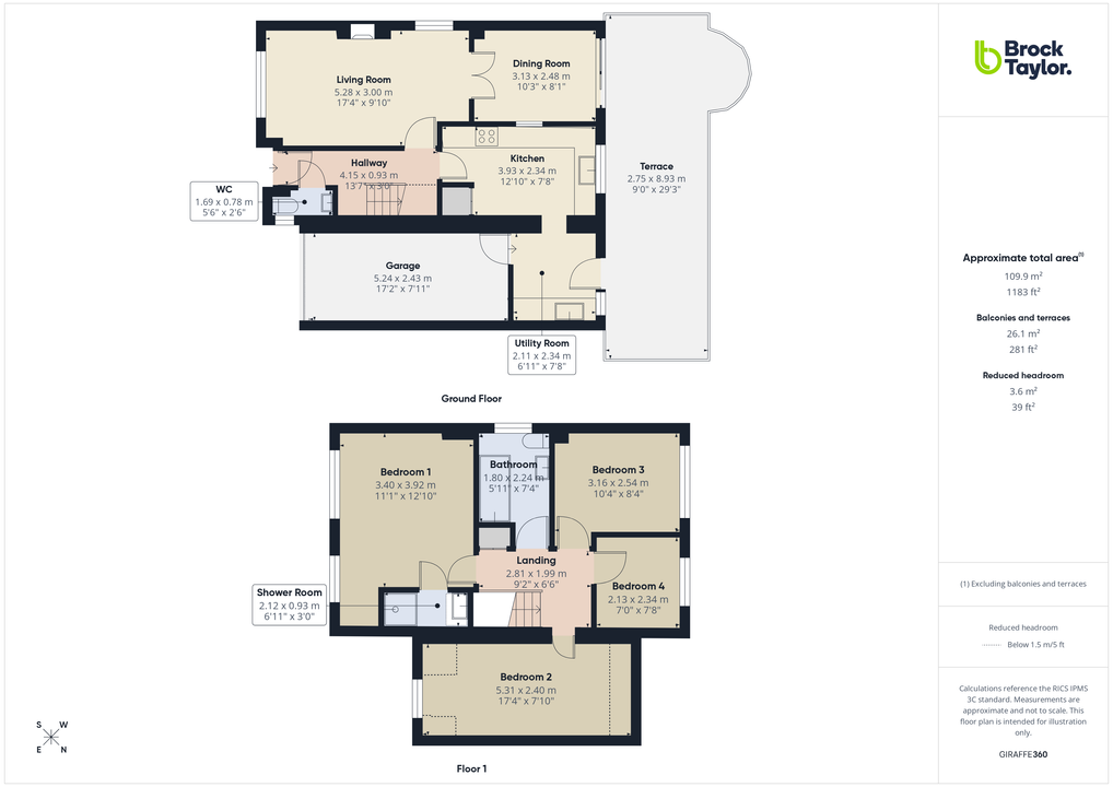 4 bed detached house for sale in The Willows, Pondtail Close, Horsham - Property floorplan