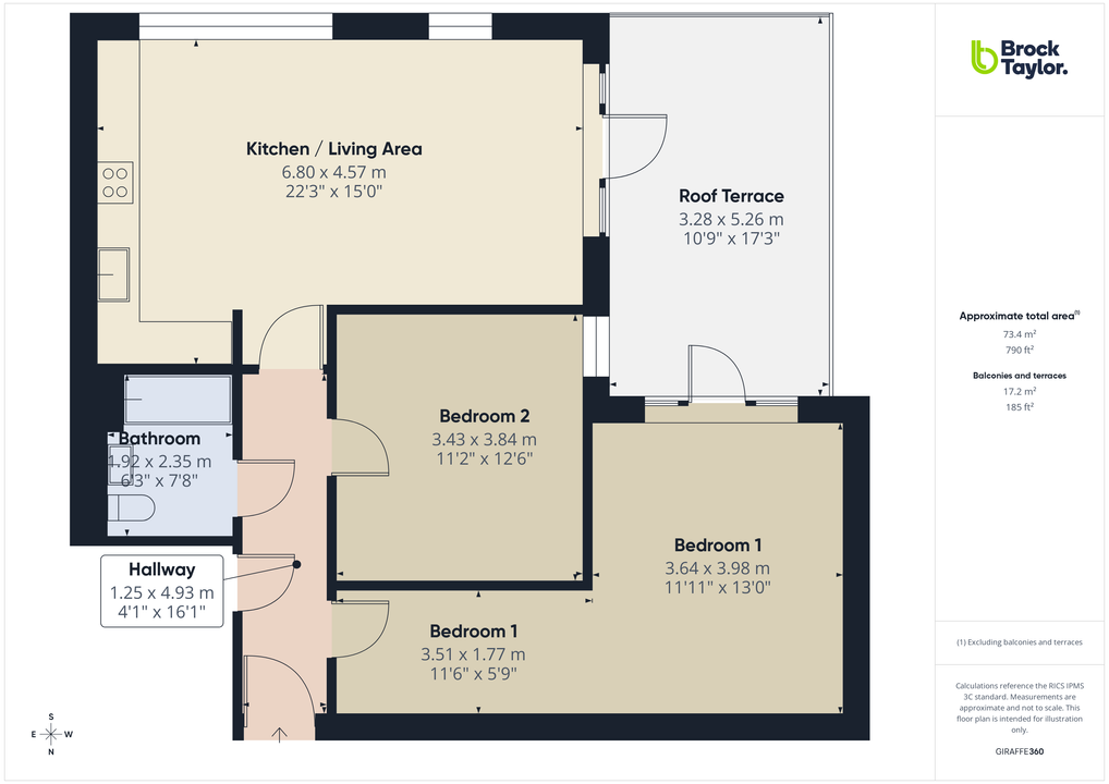 2 bed apartment for sale in Flat 29, Wickhurst Square, Sargent Way, Broadbridge Heath, Horsham, Sussex - Property floorplan