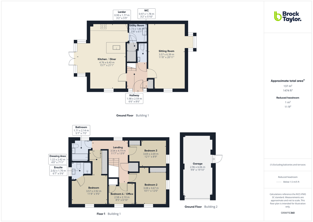 4 bed detached house for sale in Harding Lane, Broadbridge Heath, Horsham - Property floorplan
