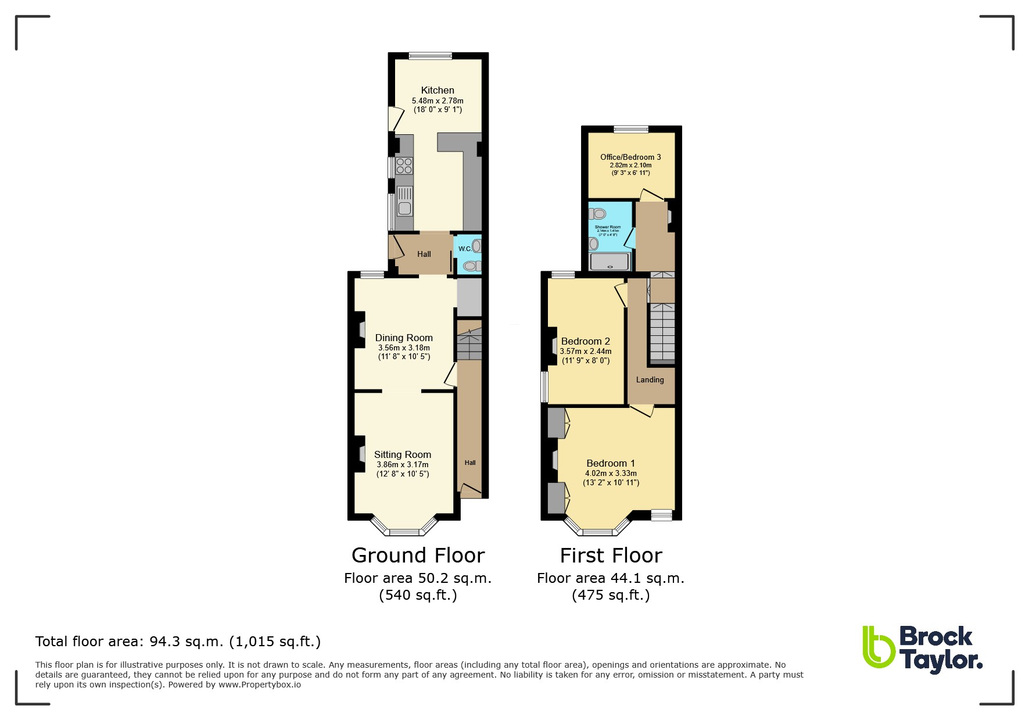 3 bed semi-detached house for sale in New Street, Horsham - Property floorplan