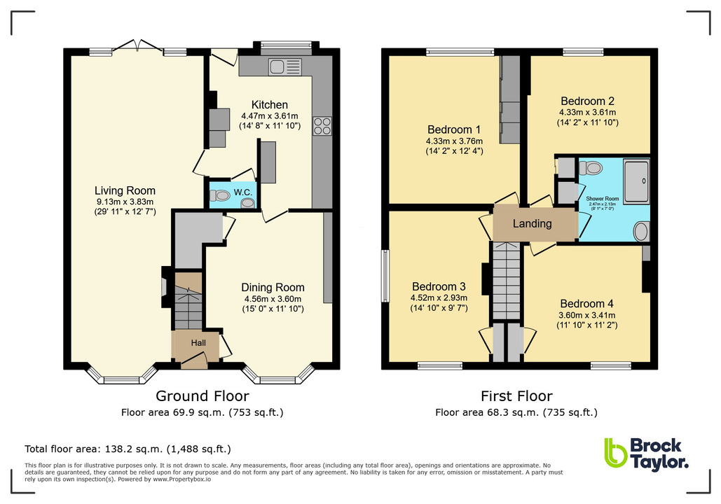 4 bed semi-detached house for sale in Naldretts Lane, Rudgwick - Property floorplan