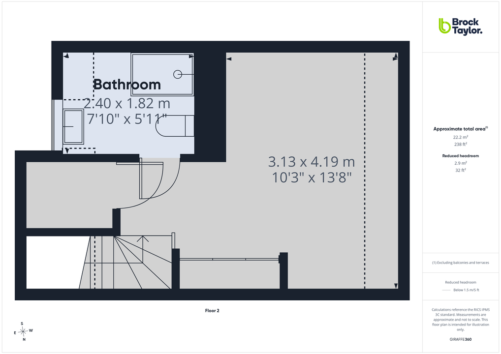 3 bed town house for sale in Staples Close, Broadbridge Heath - Property floorplan