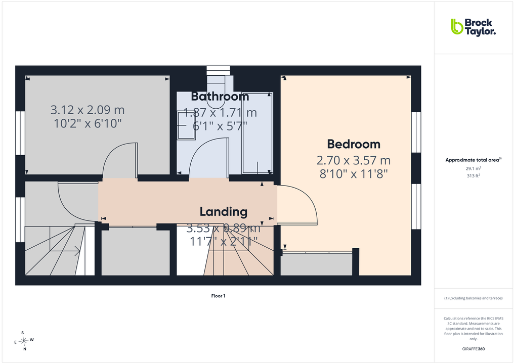 3 bed town house for sale in Staples Close, Broadbridge Heath - Property floorplan