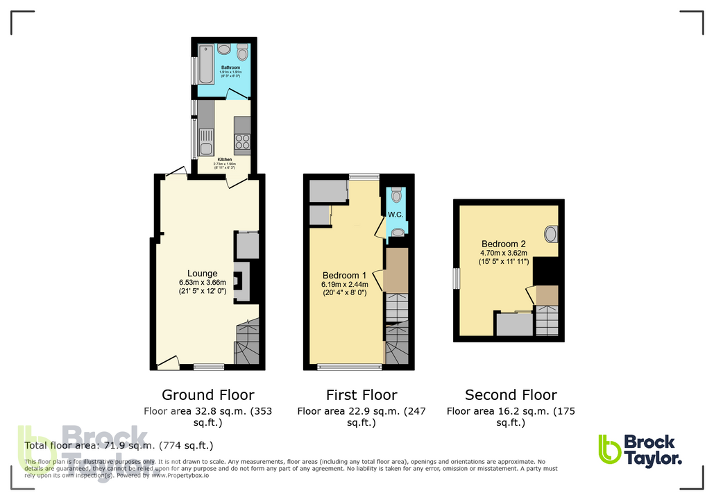 2 bed terraced house for sale in South Street, Cuckfield - Property floorplan