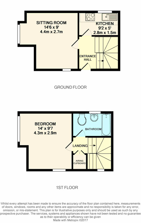 1 bed end of terrace house for sale in Kingsmead Place, Broadbridge Heath, RH12 3TA - Property floorplan