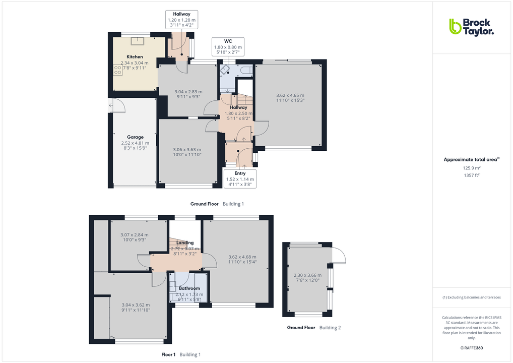 3 bed detached house for sale in Pollards Drive, Horsham - Property floorplan