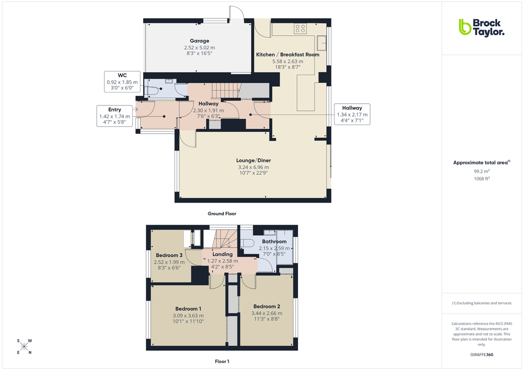 3 bed detached house for sale in The Marts, Rudgwick - Property floorplan