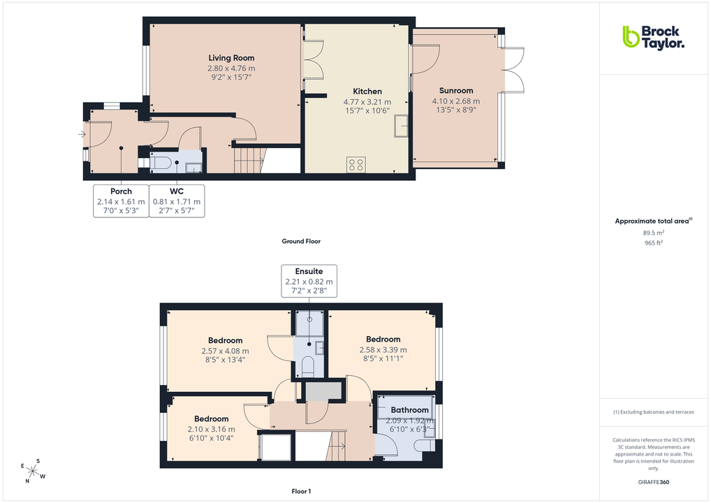 Terraced house for sale in Blenheim Road, Horsham, West Sussex - Property floorplan