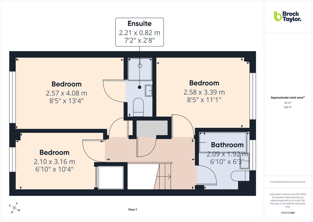 Terraced house for sale in Blenheim Road, Horsham, West Sussex - Property floorplan