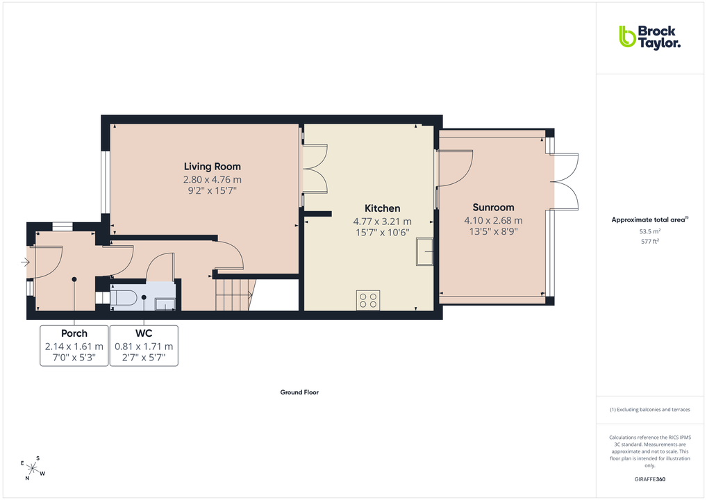 Terraced house for sale in Blenheim Road, Horsham, West Sussex - Property floorplan