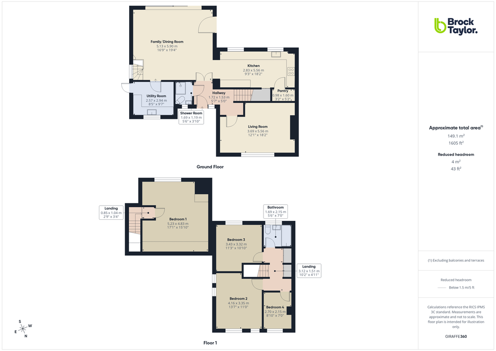 4 bed semi-detached house for sale in Barleycroft, Cowfold - Property floorplan