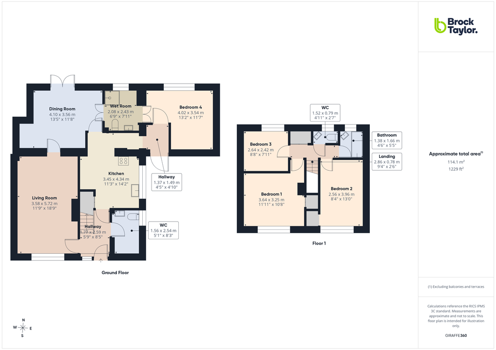 4 bed semi-detached house for sale in Longfield Road, Horsham - Property floorplan