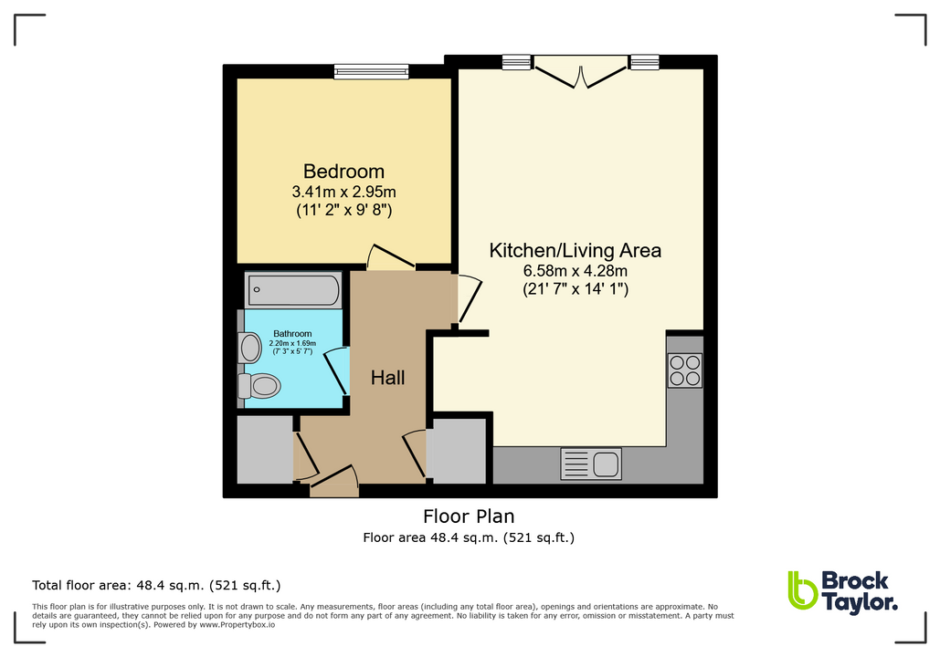 1 bed apartment for sale in Fairbank Road, Southwater - Property floorplan