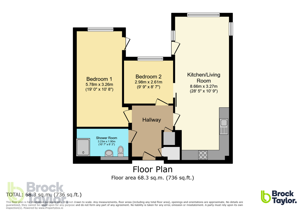 2 bed block of apartments for sale in Birchgrove Road, Horsted Keynes - Property floorplan