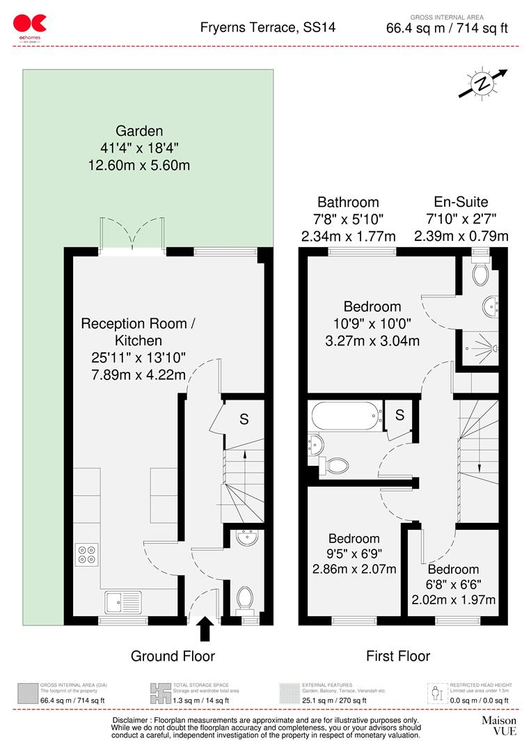3 bed end of terrace house for sale in Fryerns Terrace, Basildon - Property floorplan