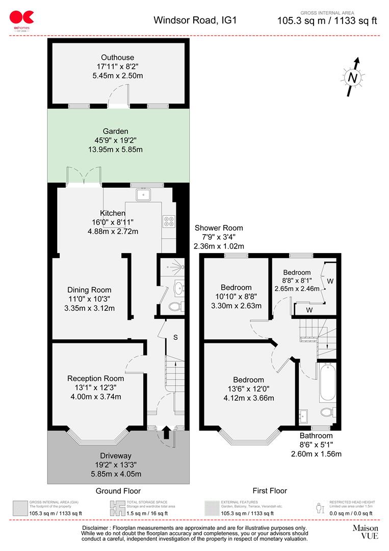 3 bed terraced house for sale in Windsor Road, Ilford - Property floorplan