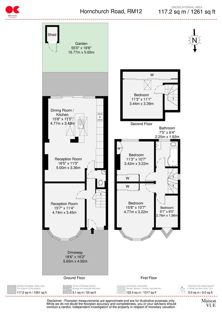 3 bed semi-detached house for sale in Hornchurch Road, Hornchurch - Property floorplan